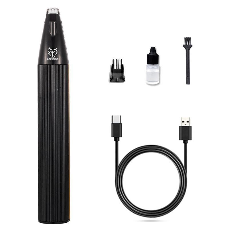 Aluminum Alloy Pet Hair Clipper Rechargeable Pet Foot Hair Trimmer For Dog/Cats Grooming Electric Hair Cutting Machine black