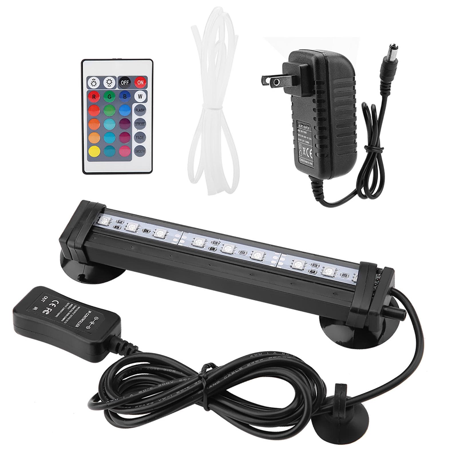 Fish Tank Bubble Light Underwater Led Light with Remote Control Aquarium Light Kit 16cm