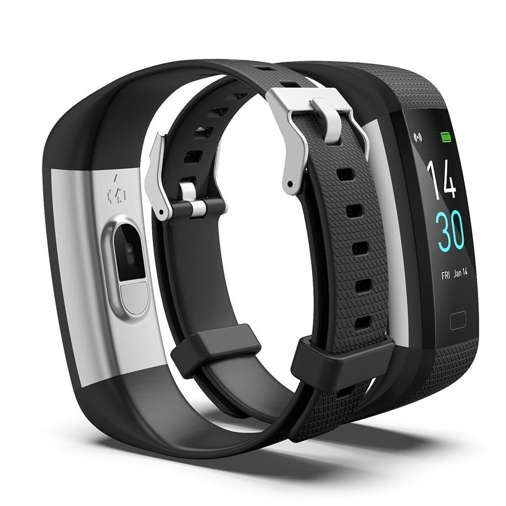 Fitness Activity Watch with Heart Rate Monitor Waterproof Sleep Monitor Step Counter for Women Men black