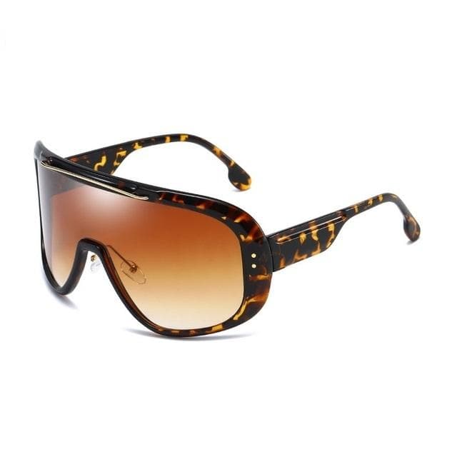 Mirror Shield Visor Sunglasses UV400 Oversized Windproof Sport Goggles for Women Men One Piece Big Frame Shades as picture