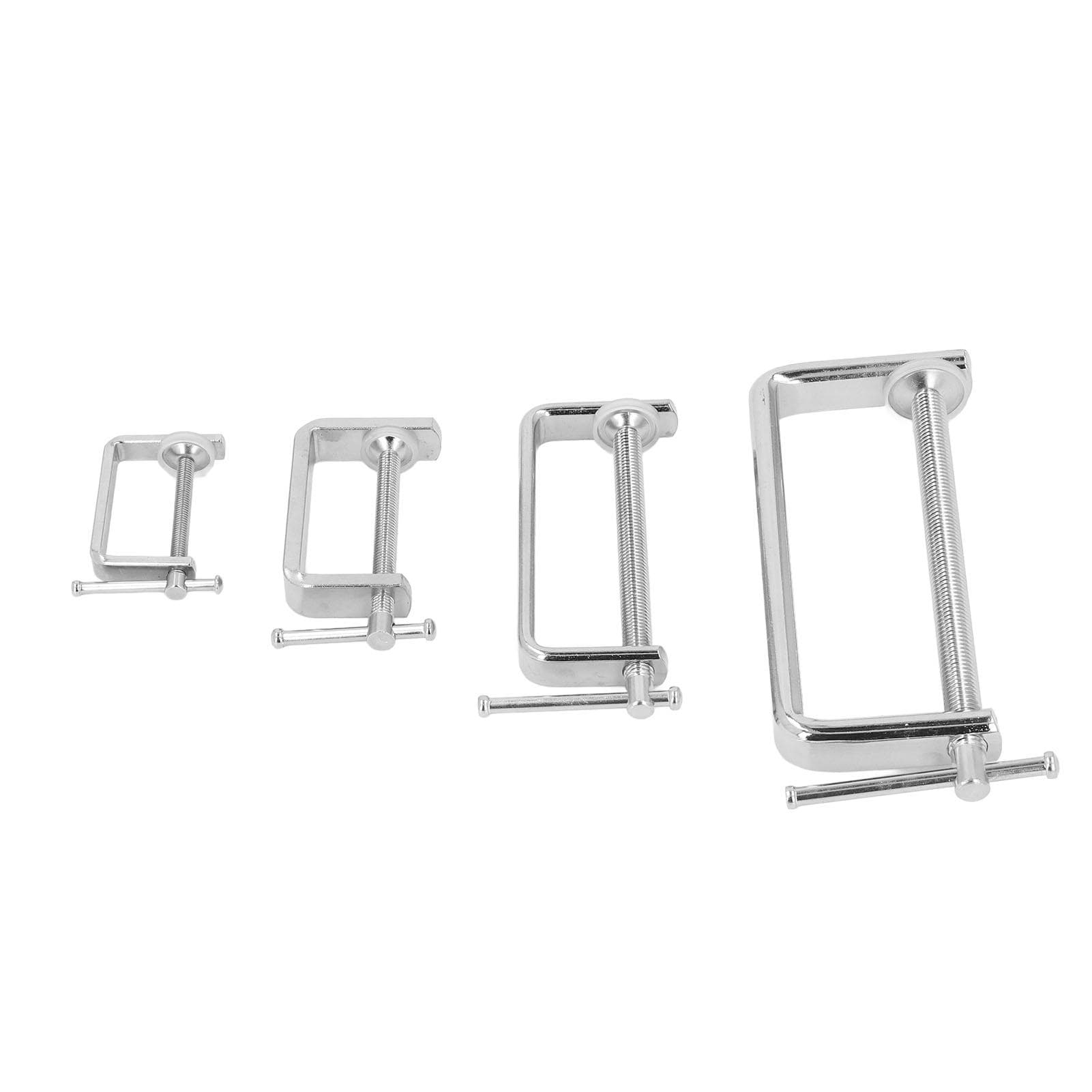 4PCS Set Industrial Strength C Clamp Non Slip Mat Quick Fixing A3 Steel C Clamp for Workshop