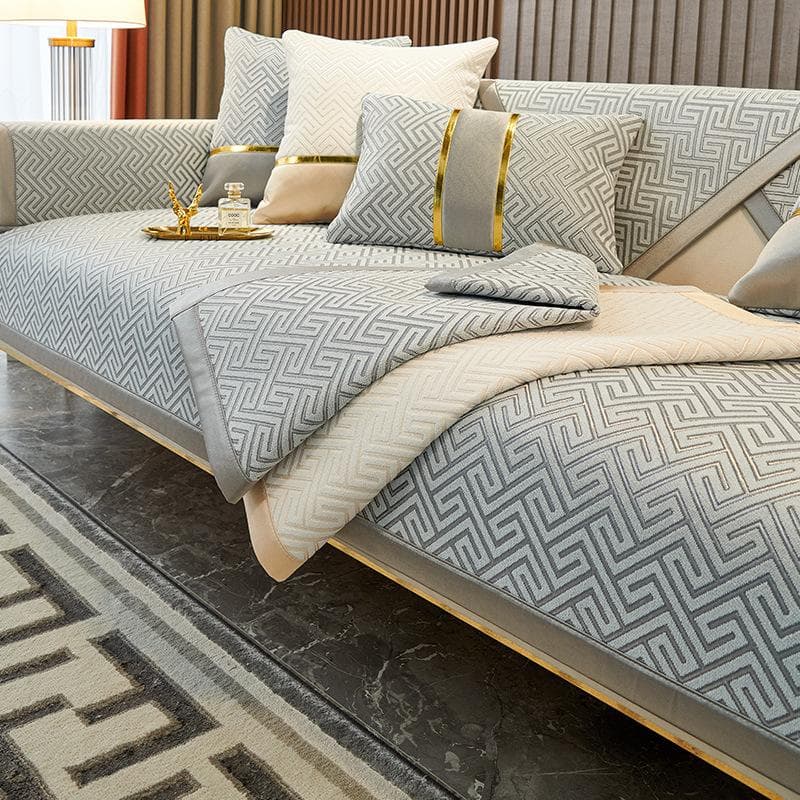 Chinese Style Luxury Sofa Covers Chenille Anti-slip Couch Cushion Solid Wood for Living Room Sofas Universal Armchair Slipcover 70x70cm 1pcs