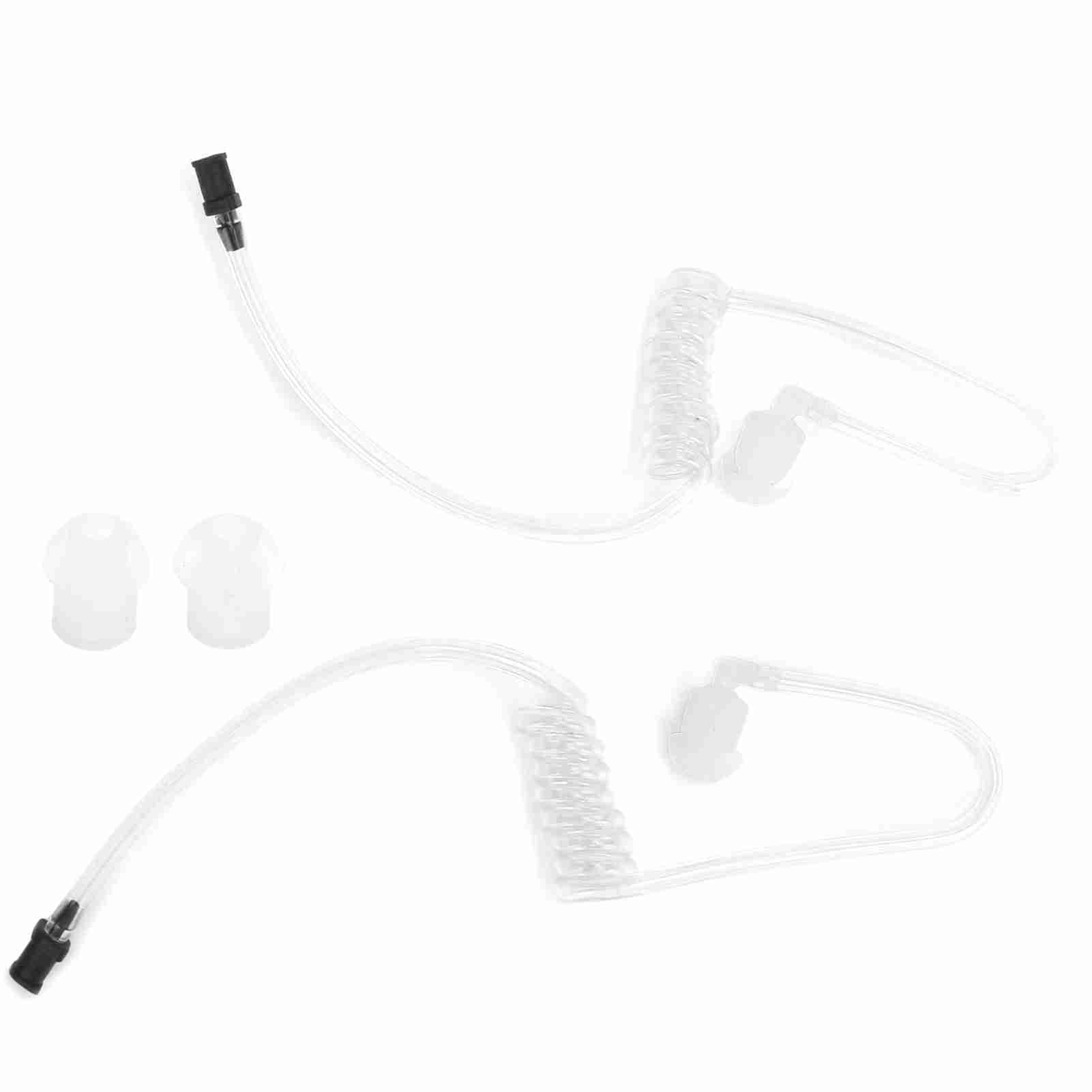 2PCS Acoustic Tube Headset Clear Surgical Grade UV Resistant Replacement Coil for Baofeng