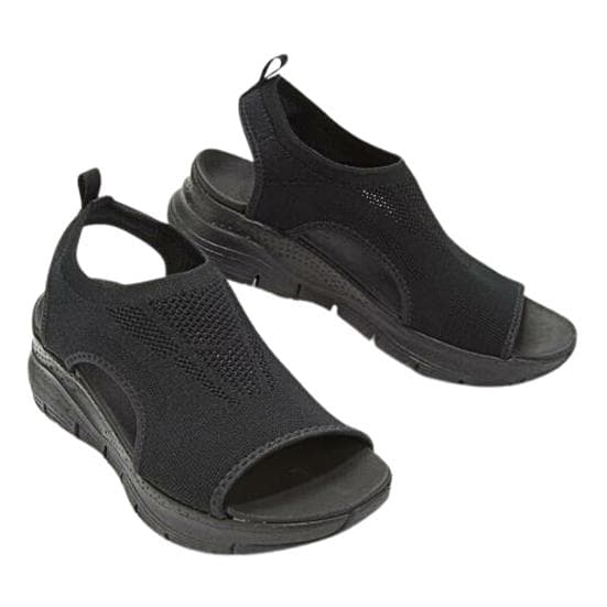 Plus Size Women's Shoes Summer 2023 Comfort Casual Sport Sandals Women Beach Wedge Sandals Women Platform Sandals Roman Sandals 41 black
