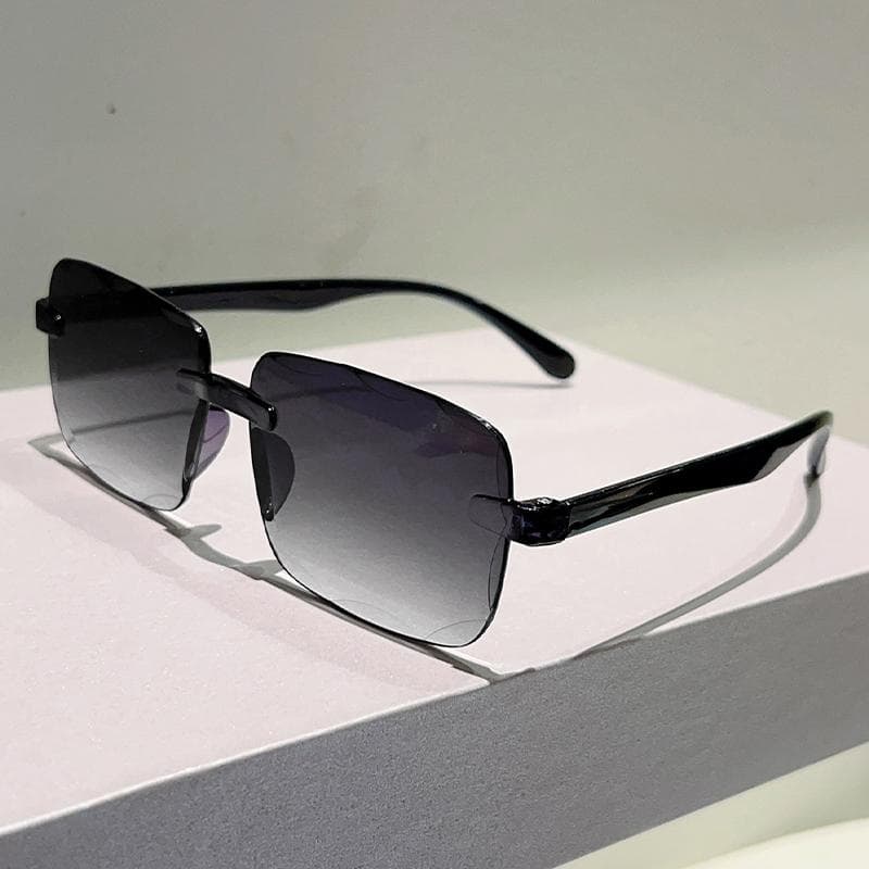 KAMMPT Rimless Square Sunglasses Men Women Vintage Gradient Shades Trendy Brand Candy Color Sun Glasses as picture shows