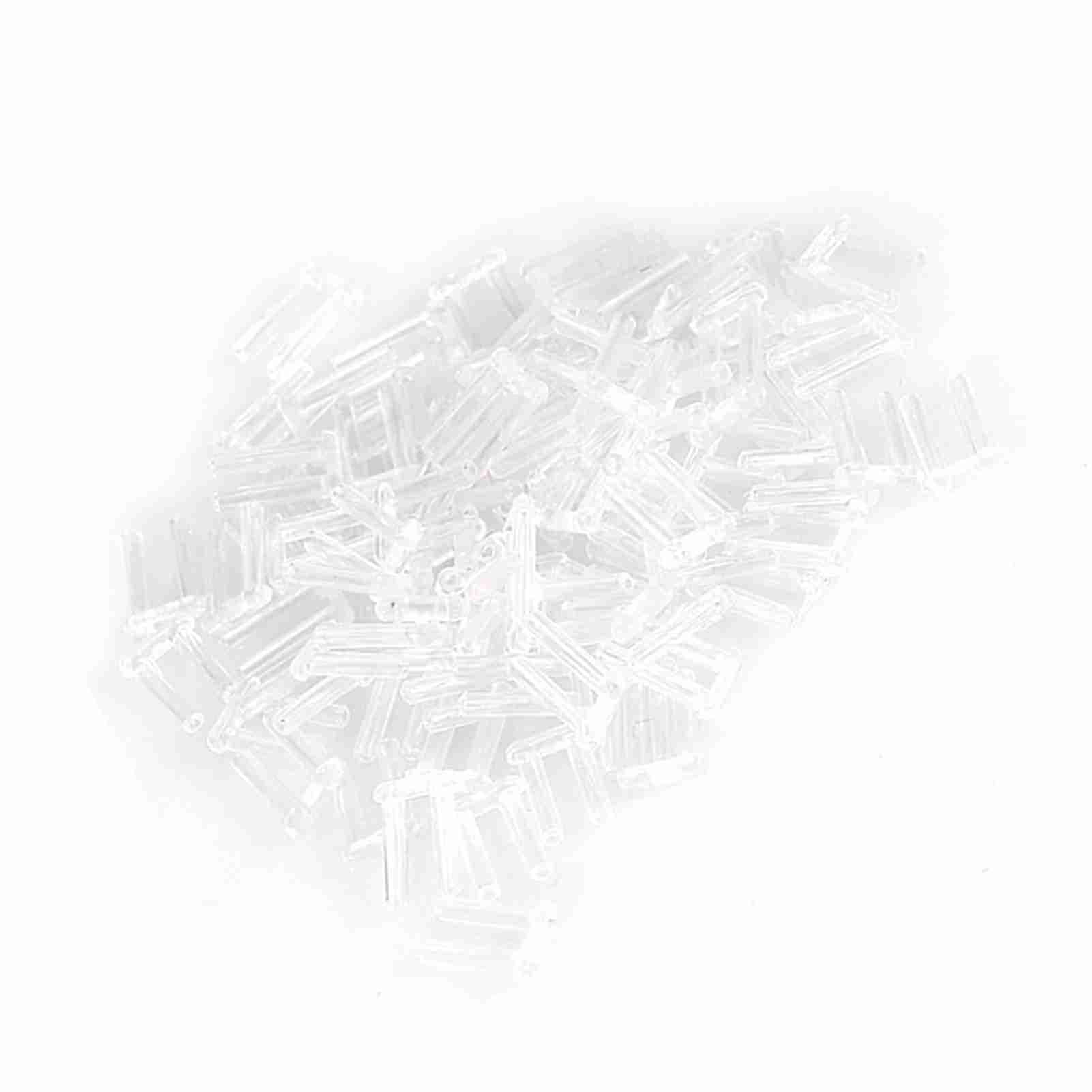 100pcs New Plastic Compression Sleeves for Rimless Glasses Accessories Tools 1.5*0.8*7.0mm