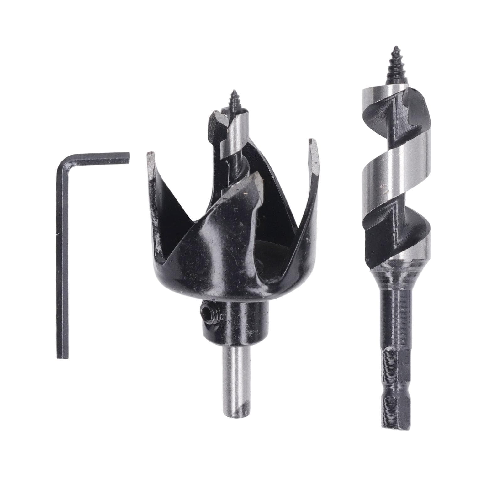 Ball Hole Saw Set 4 Prong Woodworking Drill Bit Reamer Auger Bits for Wood Plastic Plasterboard