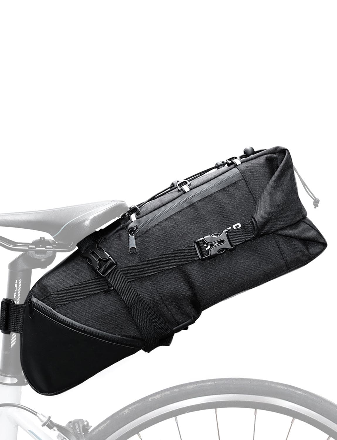 Lixada Bike Saddle Bag 3-10L Large-capacity Mountain Road MTB Bicycle Bike Cycling Tail bag Storage black