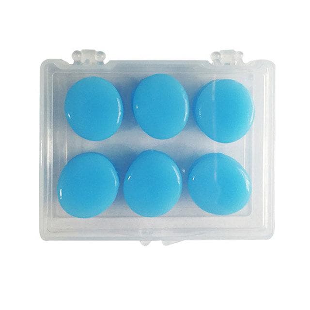 6Pcs Silicone Ear Plugs Sleep Anti-Noise Snoring Earplugs Noise Cancelling for Sleeping Noise Reduction Protect Hearing Travel blue