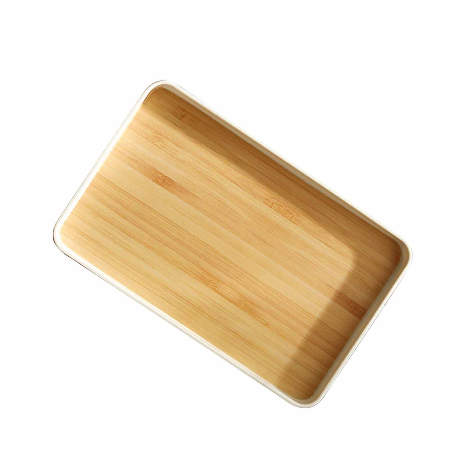 Rectangular Service Tray Simple Decorative Multi Functional Plastic Snack Fruit Plate for Home M(315 X 180mm / 12.4 X 7.09in)
