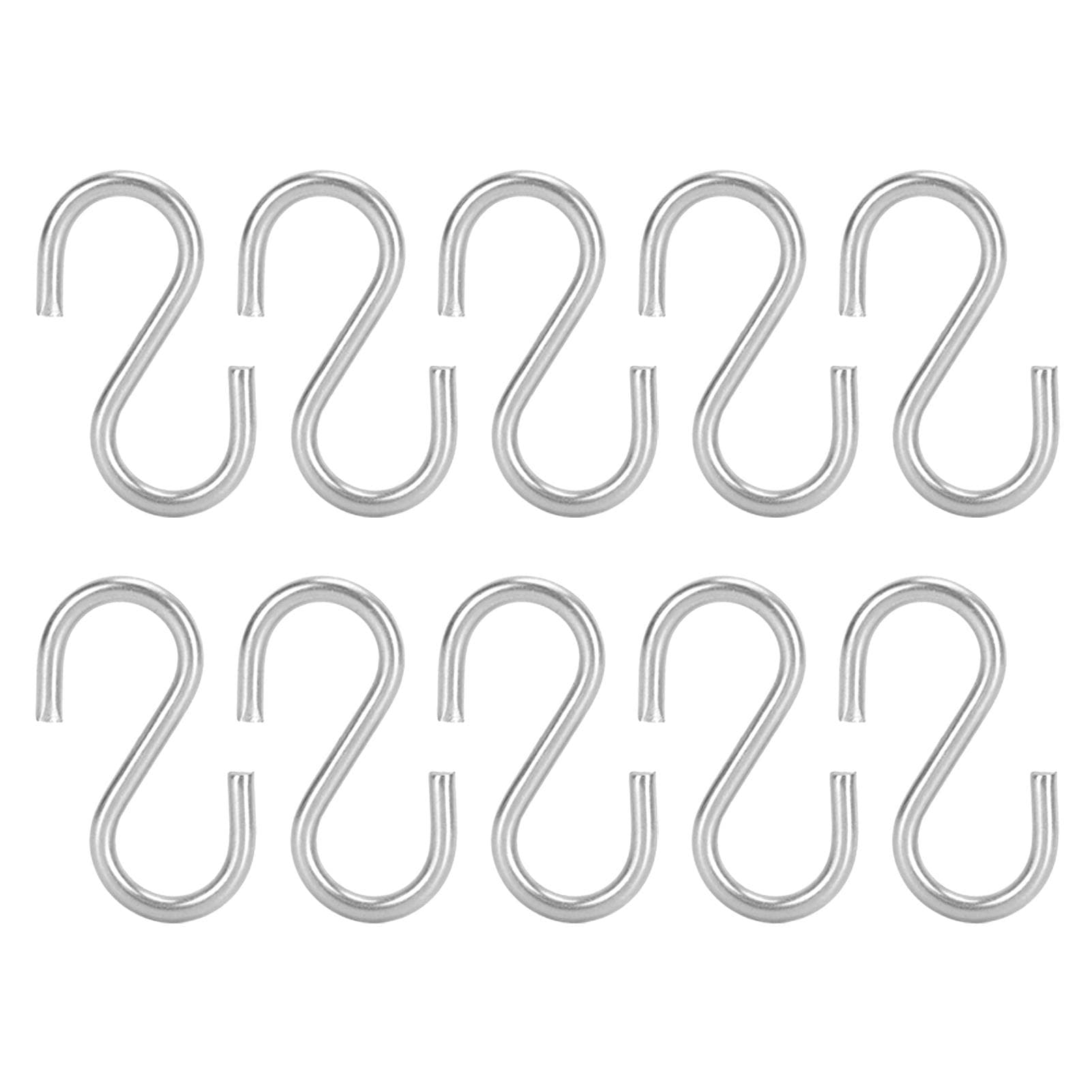 20Pcs S Hooks Portable 304 Stainless Steel Metal Hanging Holder Organizer for Key Towel M3