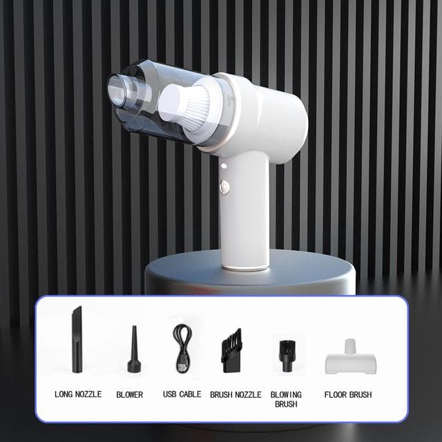 New 8000Pa Cordless Car Vacuum Cleaner and Air Duster Cordless Handheld Car Vacuum Cleaner Household and Car Dual-use Mini Vacuum Cleaner white