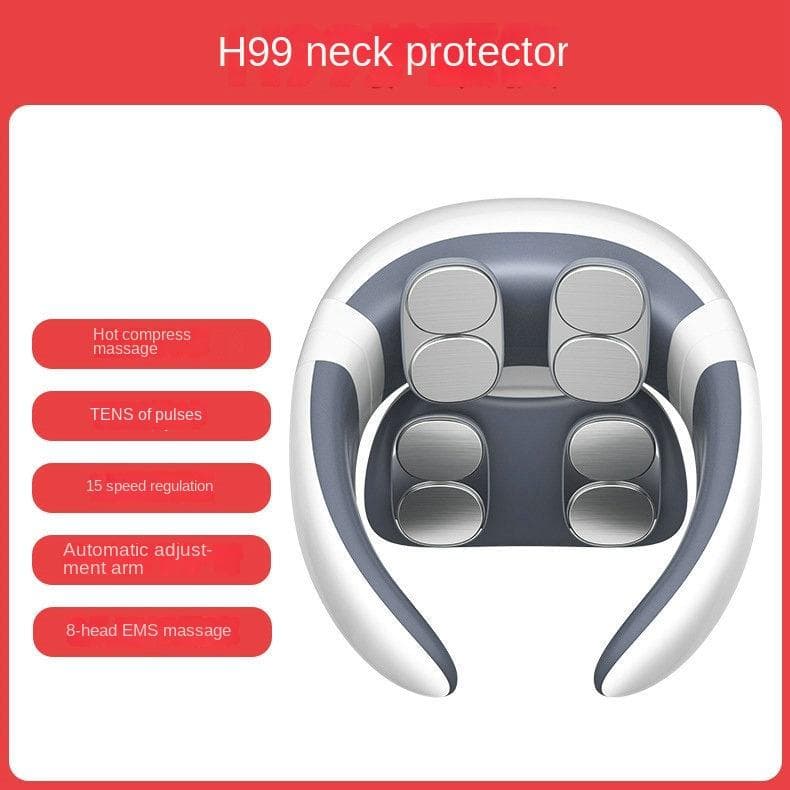 Cervical Massager 2-head Neck Protector Multifunctional Household Pulse Hot Compress Intelligent Electric Neck Massager
