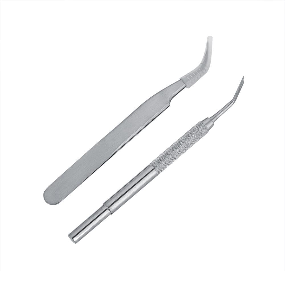 2PCS Pet Dog Tick Remover Kit Stainless Steel Tweezers Tick Removal Tool
