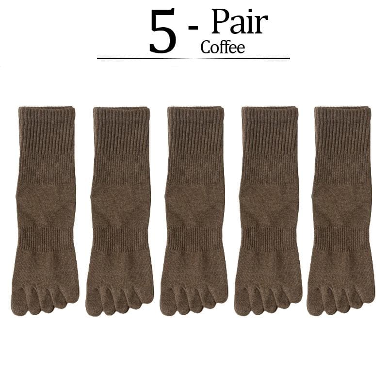 5 Pairs/lot Women Five Fingers Socks 100% Cotton Solid Colour Ladies Split Toe Sports Socks Spring Autumn Harajuku Toe Socks EU35-42