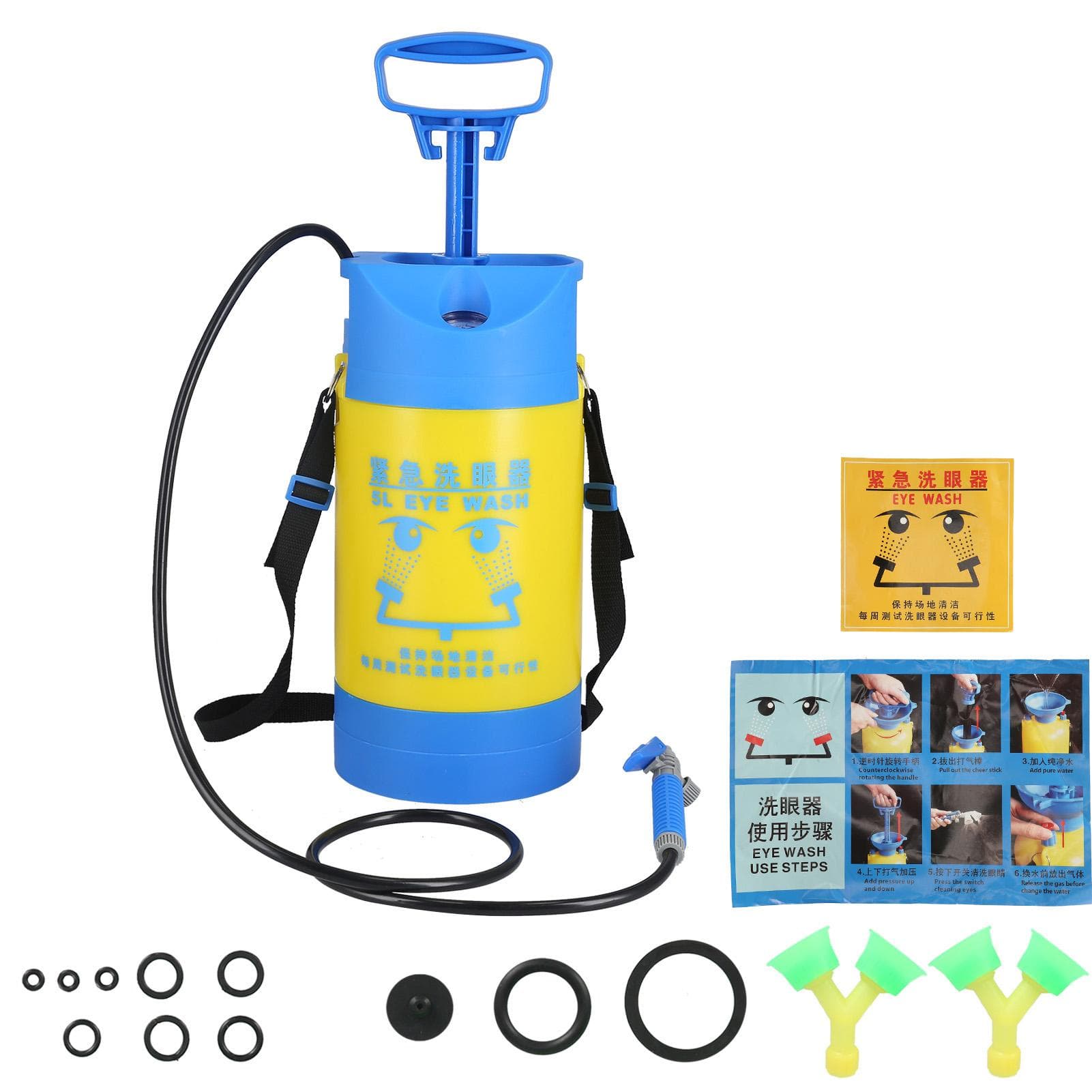 5L Pressure Sprayer with Pressure Relief Valve 2 Port Portable Garden Lawn Sprayer for Watering