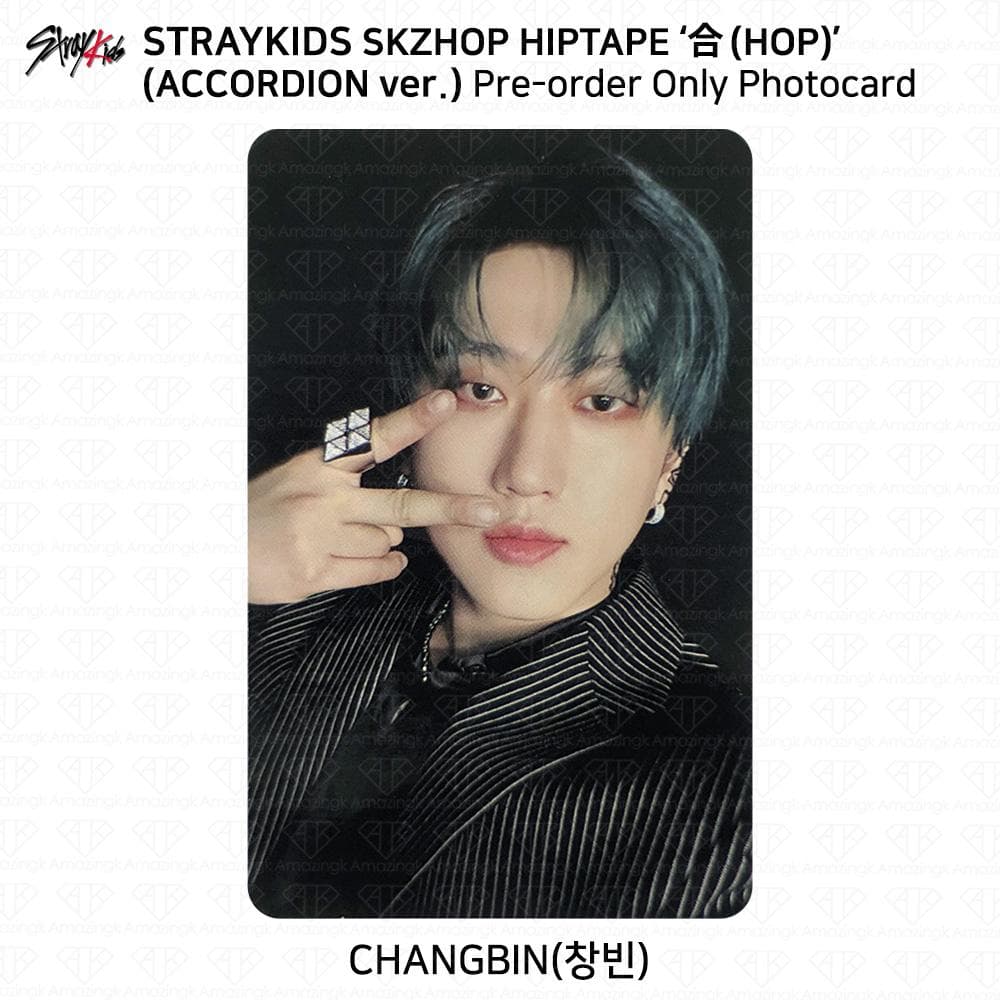 Stray Kids SKZHOP HIPTAPE HOP Accordion Official Photocard Unit Monochrome Changbin- Accordion ver#1