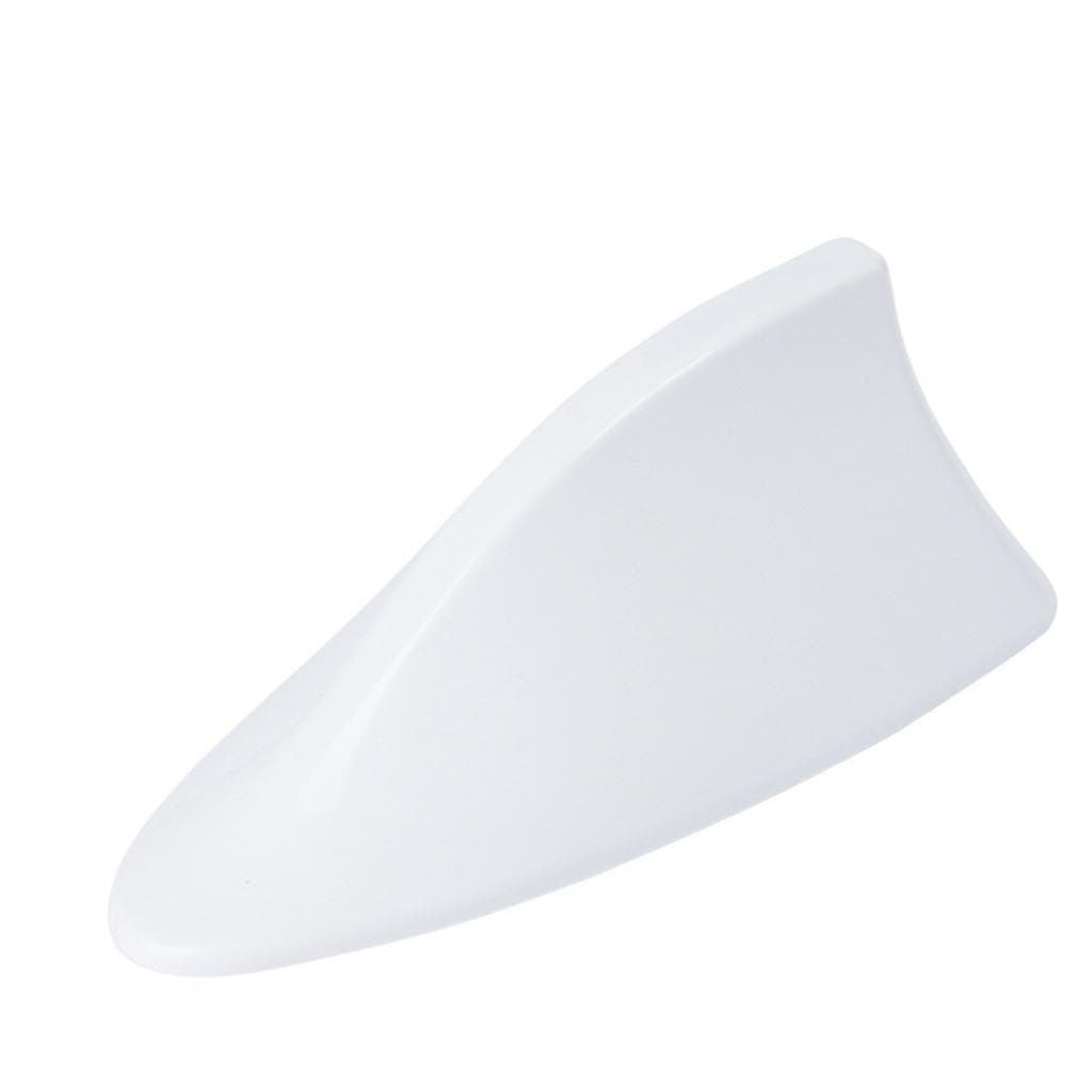 Universal Car Exterior Roof Shark Fin Antenna FM/AM Signal Protective Aerial white