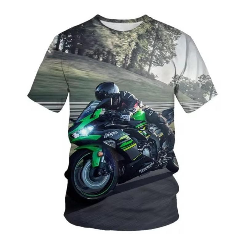 Summer and Summer Hot Selling Round Neck Motorcycle Youth 3D Printed Men's T-shirt Daily Casual Personalized Trendy Top 3XL
