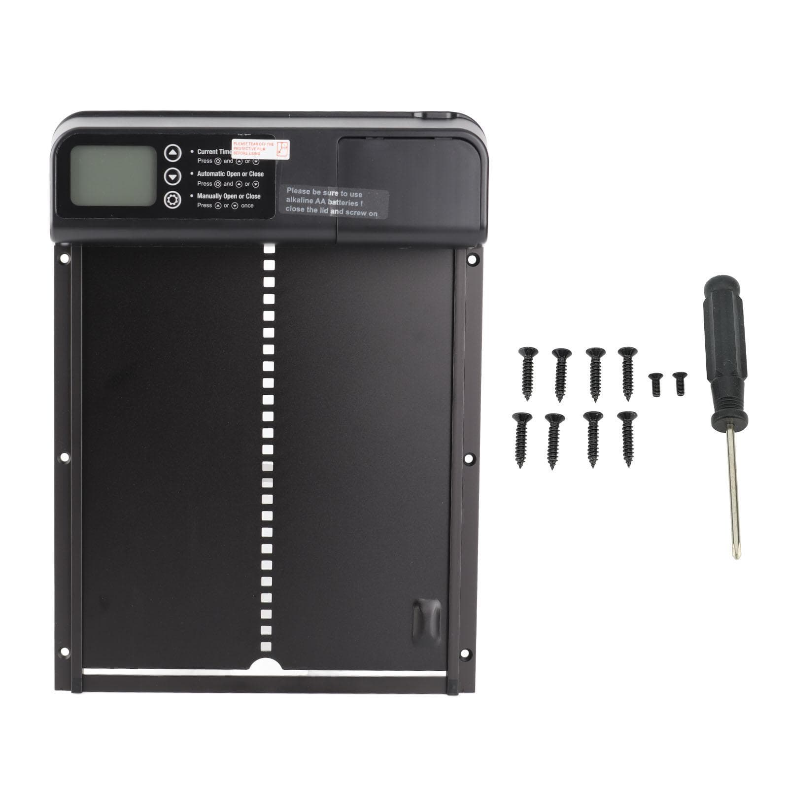 Automatic Chicken Coop Door with Timer Aluminum Alloy IP45 Waterproof LED Display Battery Powered
