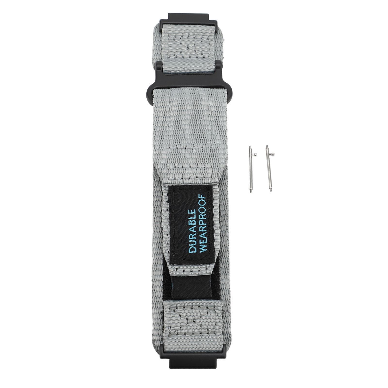 18mm Outdoor Nylon Watch Band Replacement Band Strap Wristband Bracelet for Smartwatch Gray 18mm gray