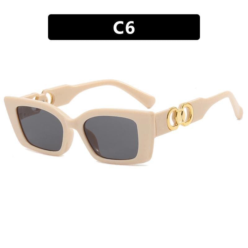 Trendy Rectangle Sunglasses for Women Men Designer Brand Fashion Sun Glasses Cool Punk Mirror Oculos De Sol Unisex As Picture