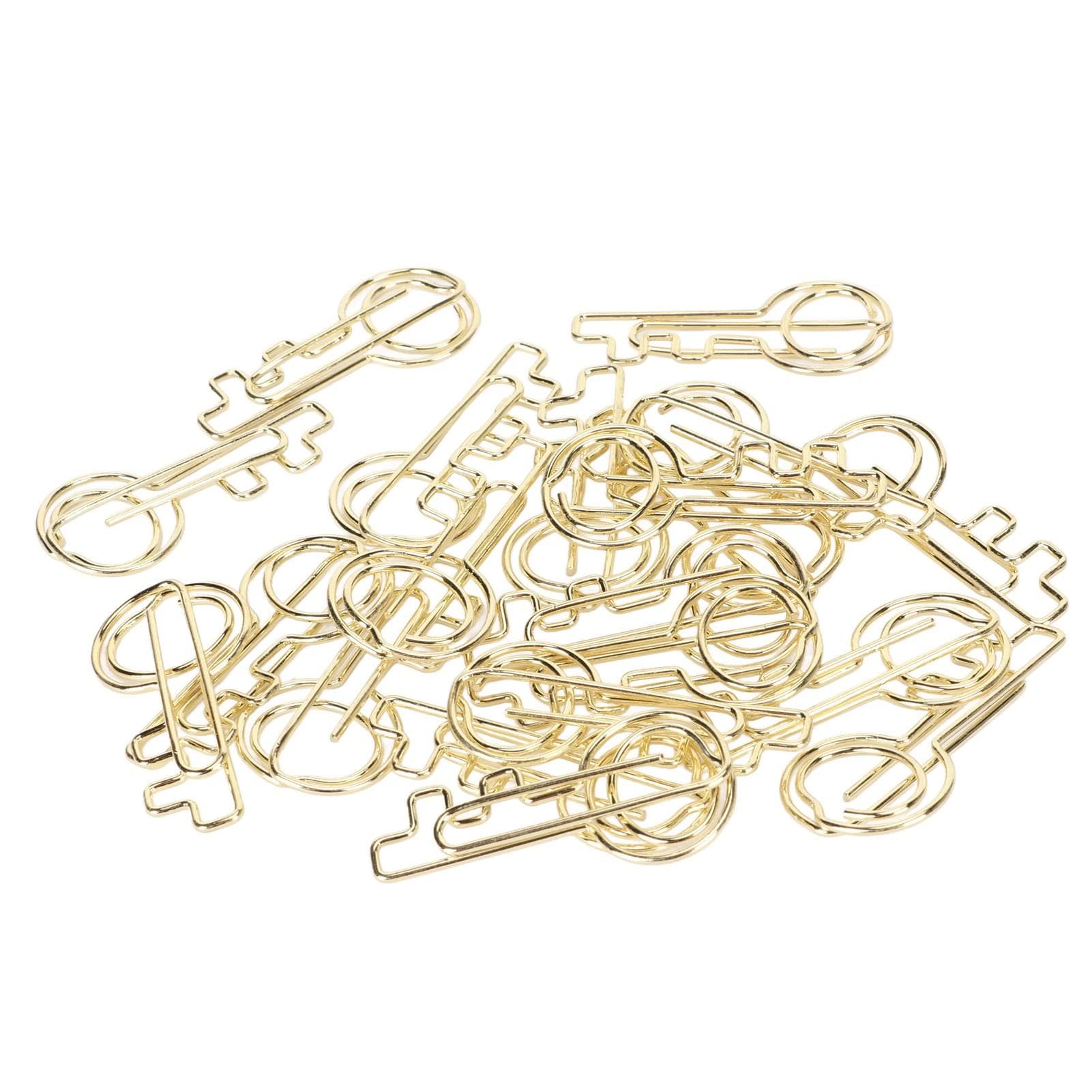 40PCS Paper Clip Unique Key Shape Portable Reusable Cute Appearance Desk Accessories for Office