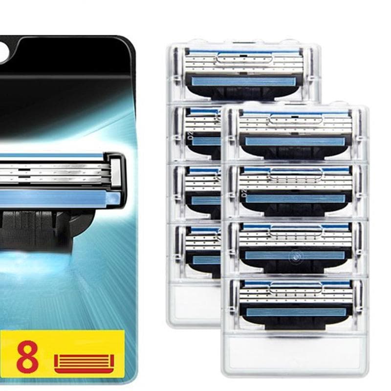 8PCS Blade Men Shaving Cassettes Shaving Cartridge Razor Blades 8pcs