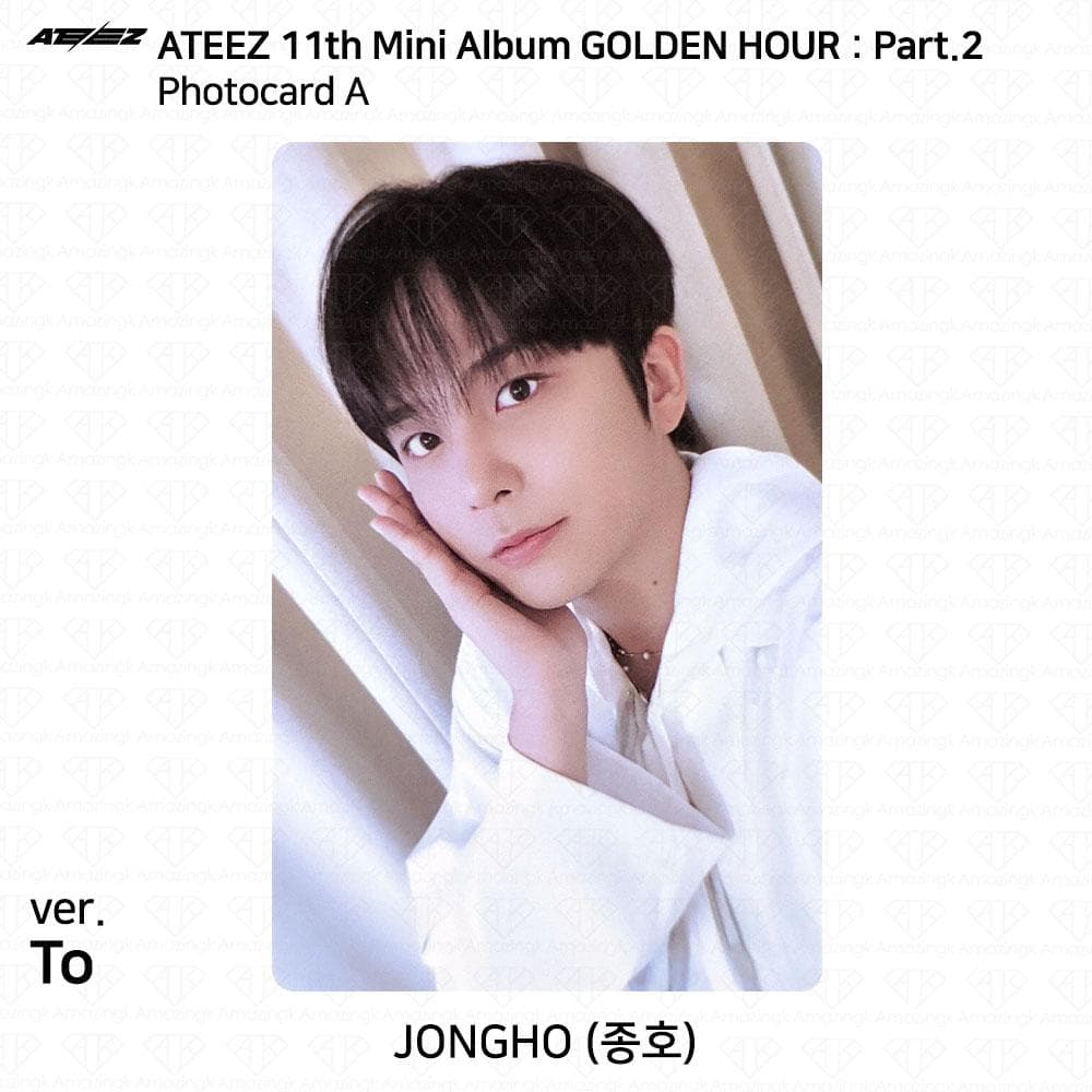 ATEEZ The 11th Mini Album Golden Hour Pt.2 To Diary For Ver Photocard Postcard Jongho - To (A)