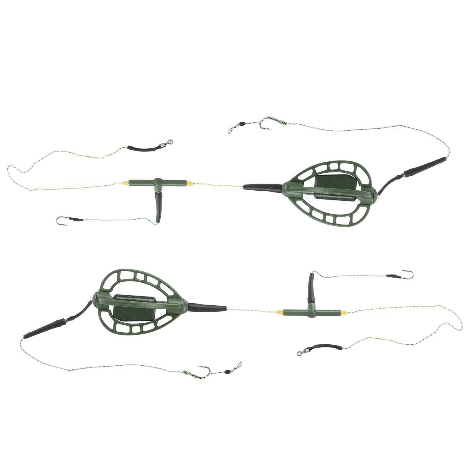 2Pcs European Style Long Line Carp Nesting Device Fishing Set Carp Fishing Bait Feeder35g