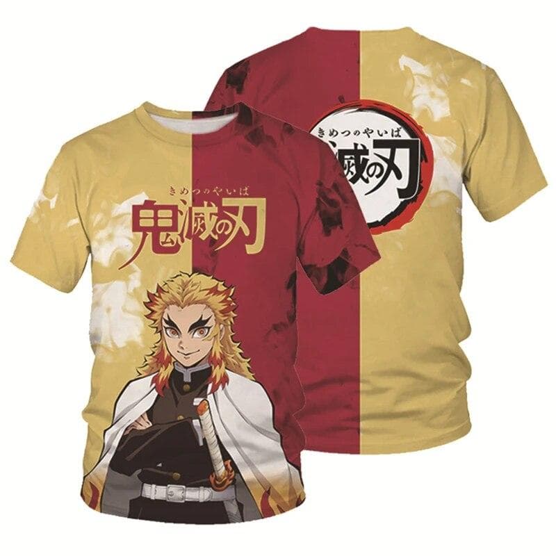 Dropshipping 3D Printing T-shirt Anime Demon Slayer Children's Clothing Short Sleeve Tshirts Sweatshirt Cartoon Kids T Shirts 140