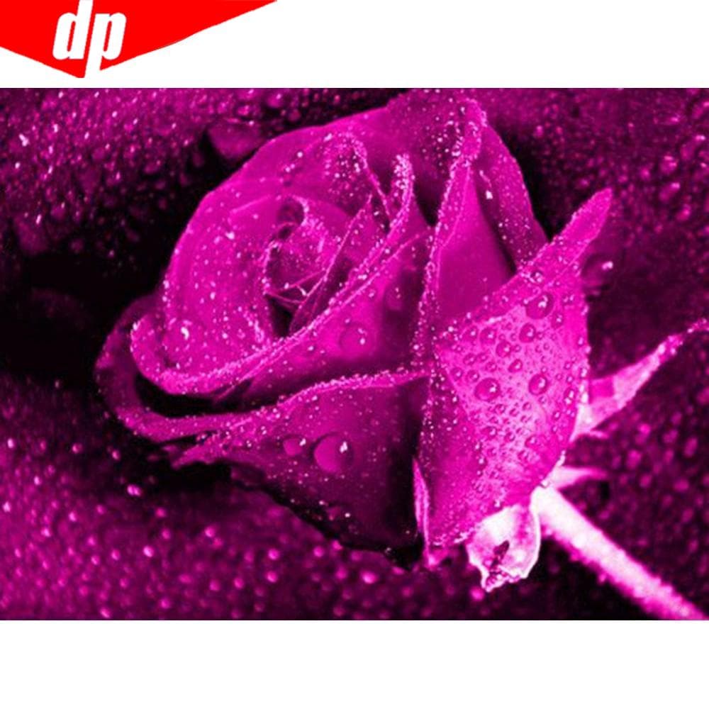Diamond Painting 5D DIY Full Round Flower Rhinestone Mosaic Rose Diamond Embroidery 20X30CM