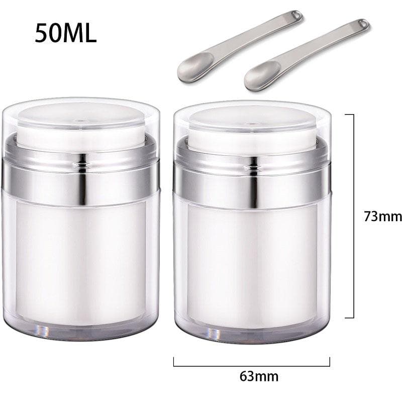 15/30/50g Empty Airless Pump Jar Refillable Acrylic Cream Bottle Vacuum Bottle Portable Size Container of Makeup Lotion Cosmetic