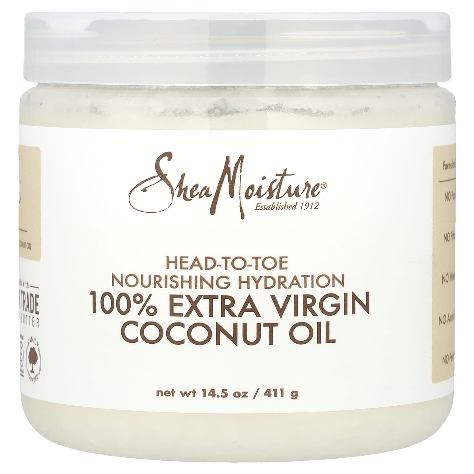 SheaMoisture, Head-to-Toe Nourishing Hydration, 100% Extra Virgin Coconut Oil, 14.5 fl oz (411 ml)