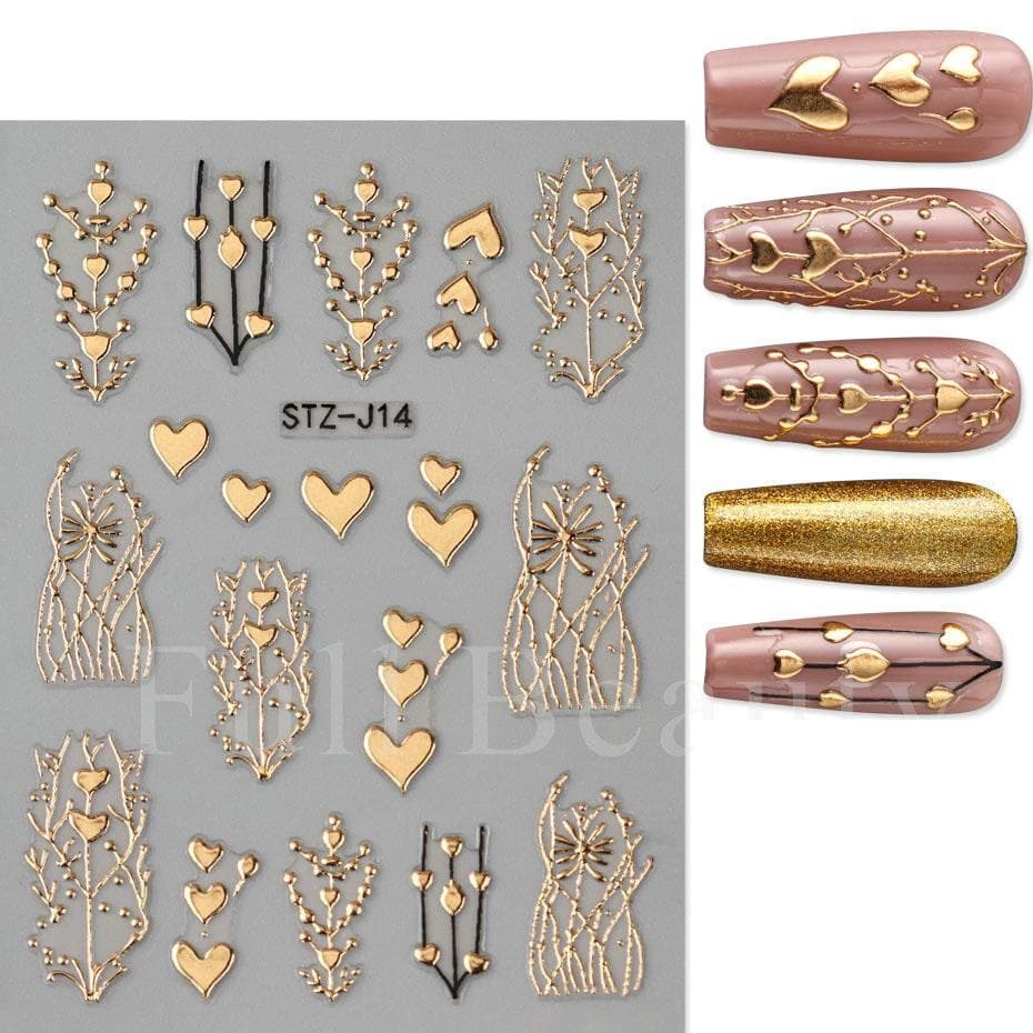 French Nail Stickers Cameo Nail Art Decals Colorful Sliders Manicure Decor