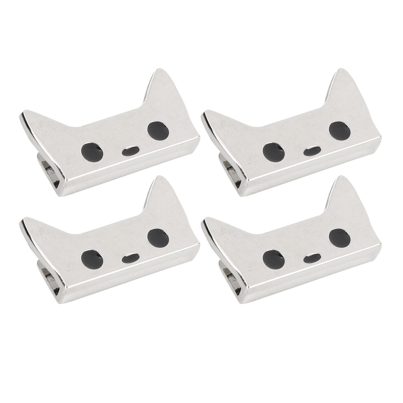 4Pcs Metal Buckle Waistband Cartoon Pattern DIY Leather Luggage Decoration with ScrewSilver