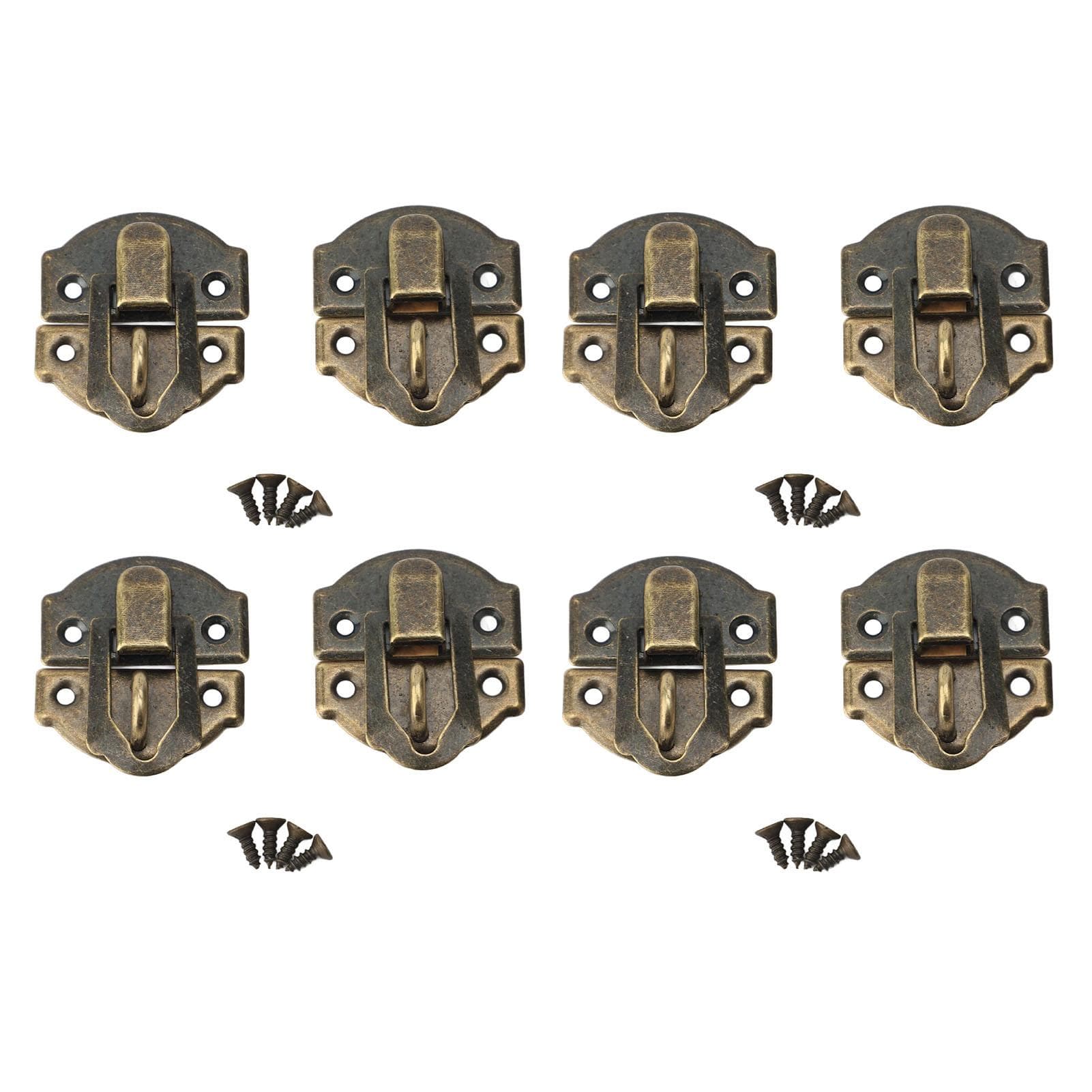 Jewelry Box Hasp Latch Iron and Zinc Alloy Lightweight Retro Style Decorative Hasp Latch Bronze bronze