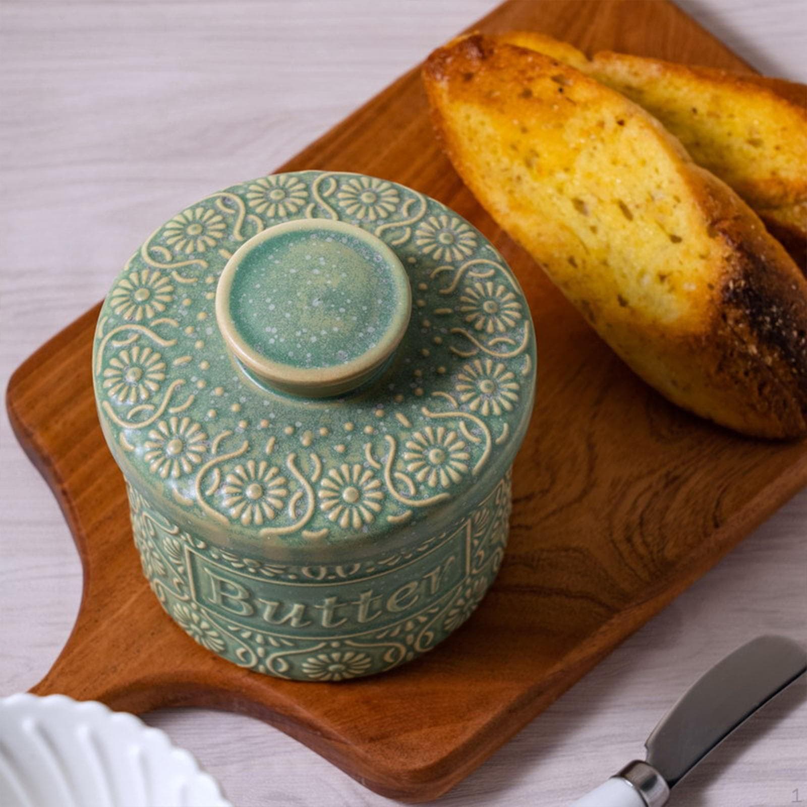 Butter Crock Ceramic with Lid Keeper for Fresh Spreadable