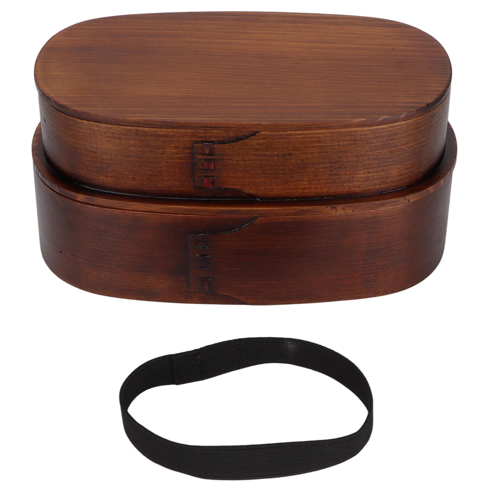 2 Layer Japanese Bento Box Wooden Food Storage Containers for Kids Adults Hiking Climbing Office L(for 6.5-9kg)