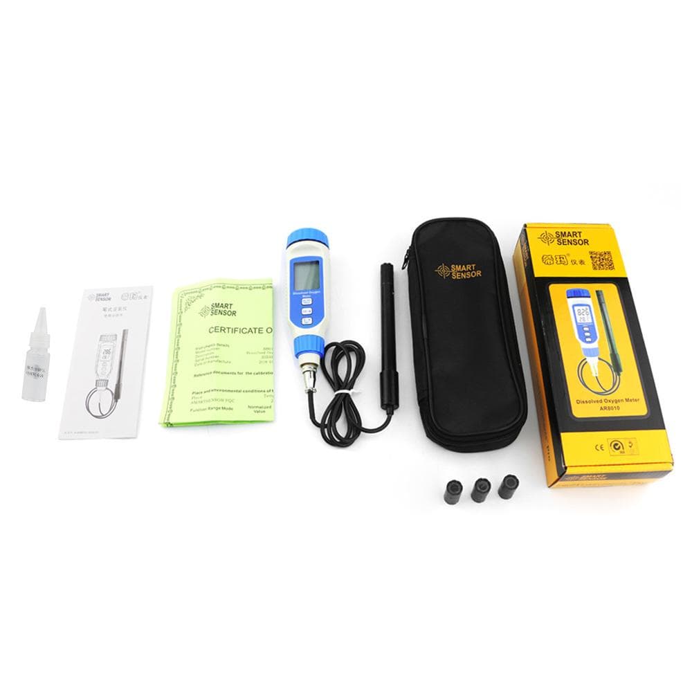 Digital Dissolved Oxygen Detector Dissolved Oxygen Meter Portable DO Pen Type Water Quality Tester white/blue