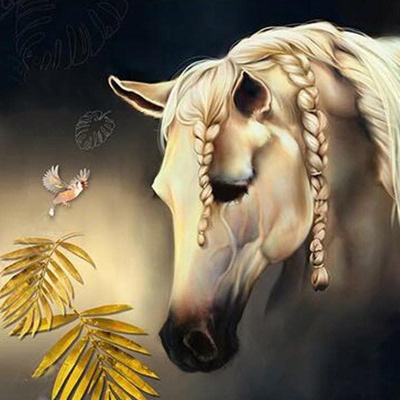 5D DIY Diamond Painting Beautiful Horse Embroidery Cross Stitch 30x30CM