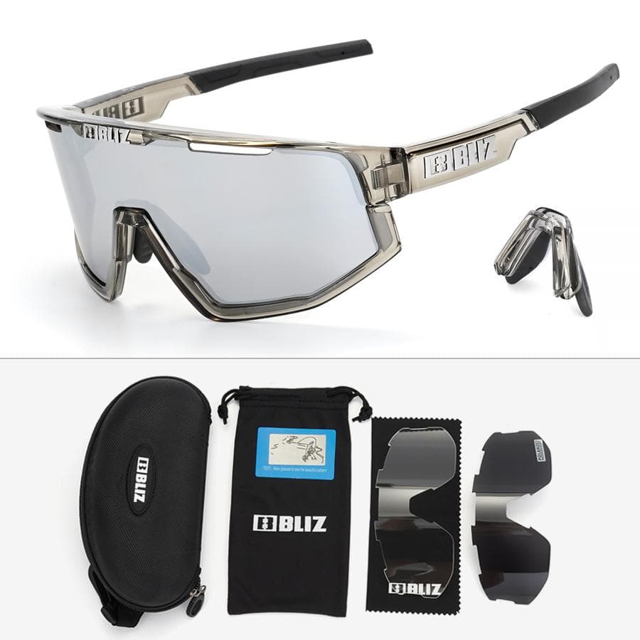 BLIZ Fusion Cycling Sunglasses with 3 Interchangeable Lenses for Road Mountain Bike Outdoor Sports