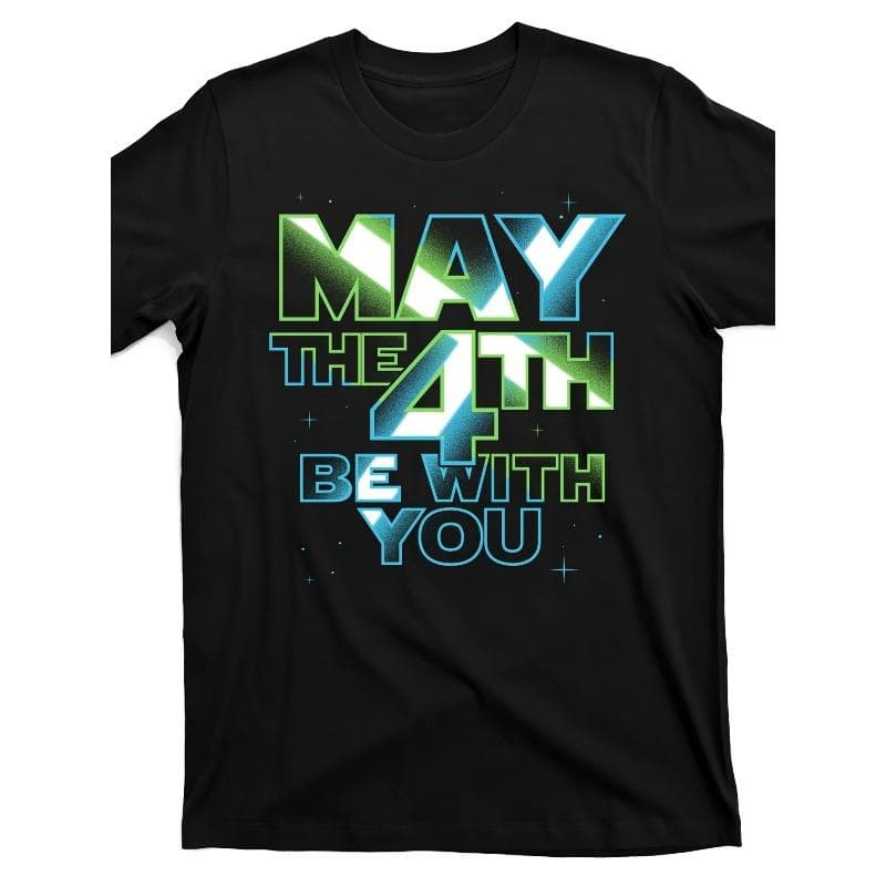 European sizes funny-may-the-4th-be-with-you-t Graphic Tee Graphic T-shirt Gift for Men 4XL black