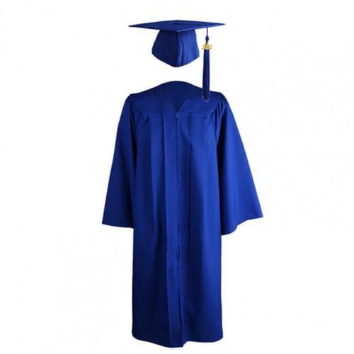 2021 Adult Graduation Gown Long Sleeve University Academic DresS Zip Closure Plus size Graduation Gown Robe Mortarboard-Cap M