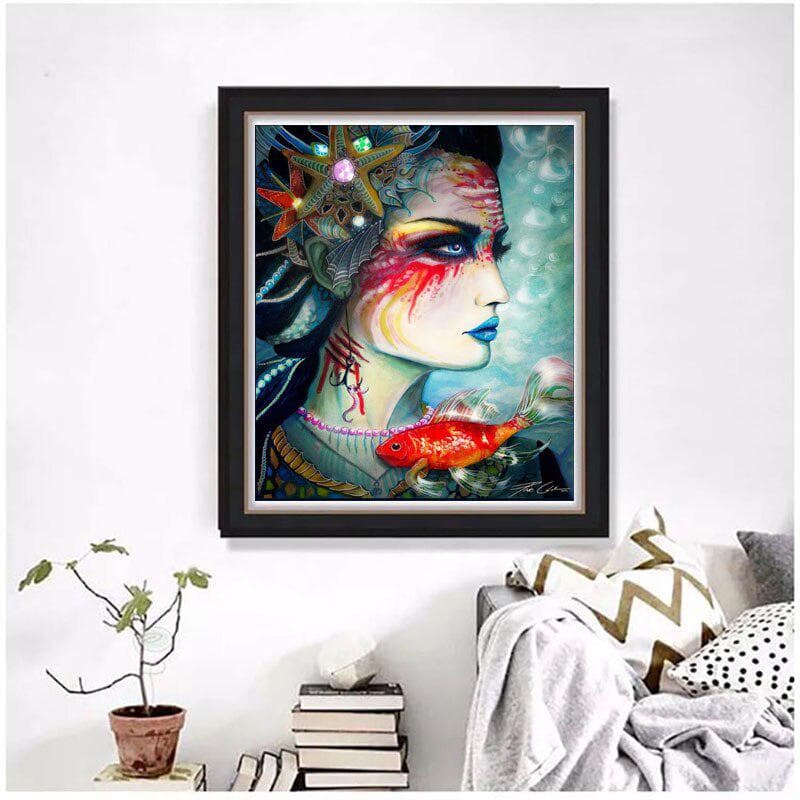 Character Diamond Painting Cross Stitch Wall Decoration Diamond Mosaic Diamond Embroidery Painting 20X30CM