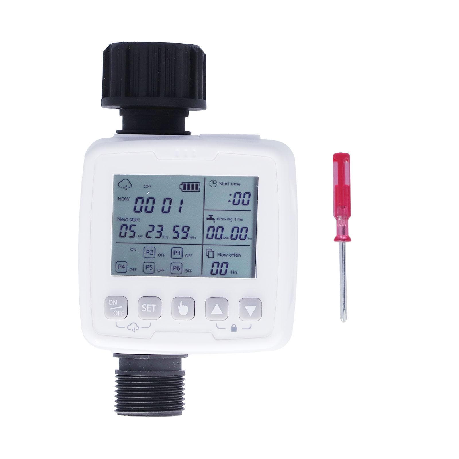 Sprinkler Timer Smart Automatic Rain Sensor Waterproof Irrigation Timer with Screwdriver for