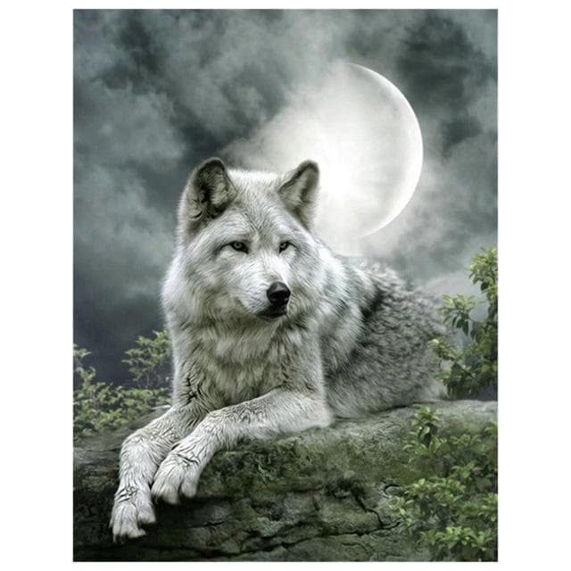 Diy 5d Diamond Painting Wolf Diamond Embroidery Animals Pattern Picture Cross Stitch 20X30CM