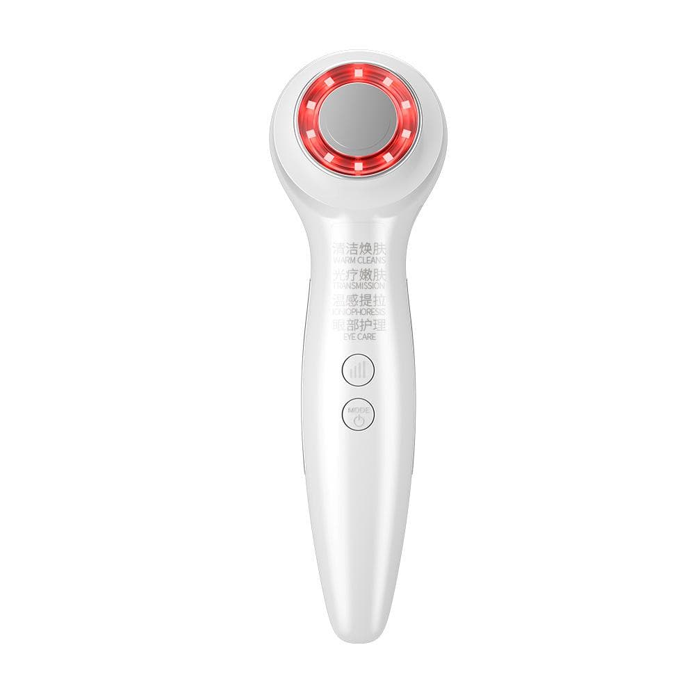 New Portable Face Introducer Temperature Lifting Vibration Massage Face Cleansing Beauty Instrument white