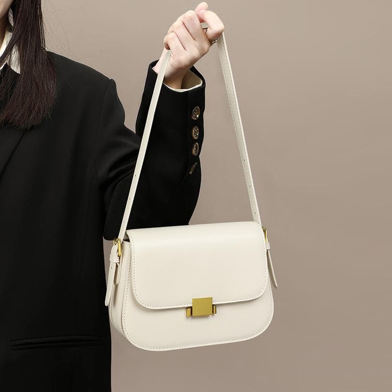 Bag Underarm Cross-body Tofu Wrapper Spring Summer Niche One-shoulder Leather Women's Bag white