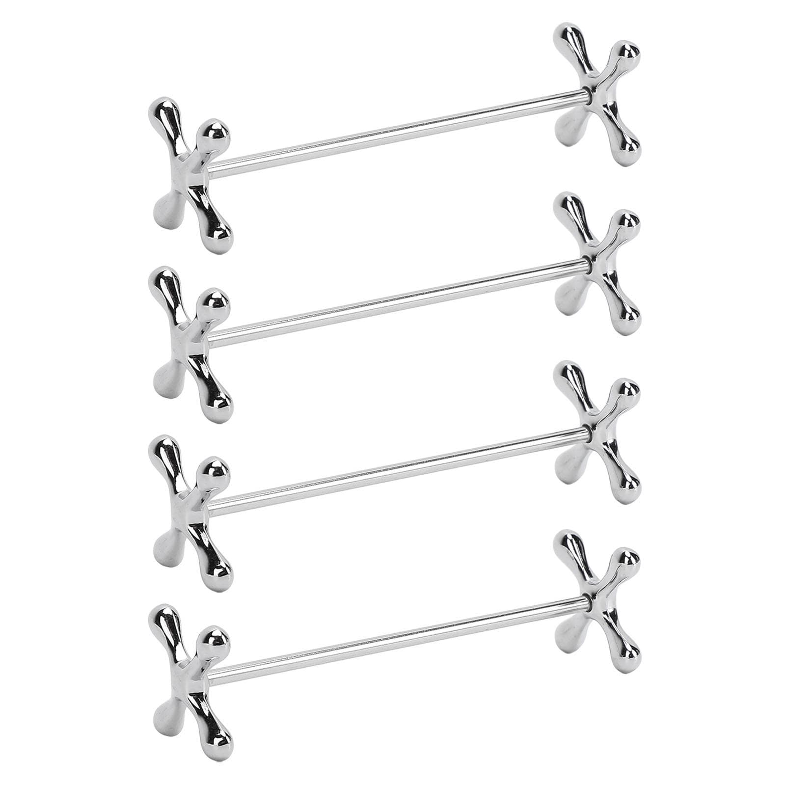4Pcs Metal Chopsticks Rest Stable Prevent Slip Multifunctional Stainless Steel Chopsticks Rest